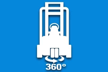 La direction 360° brevetée équipe les chariots élévateurs 3 roues